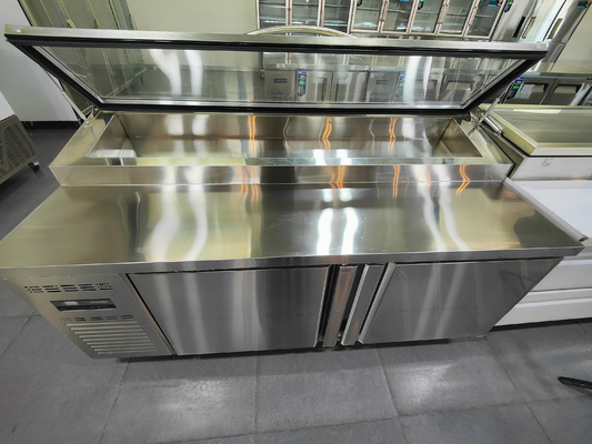 Tavolo di raffreddamento Prep Tavolo di lavoro di refrigerazione in acciaio inossidabile per la cucina
