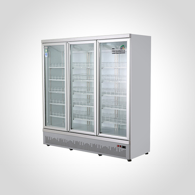 Frigorifero per bevande con porta di vetro raffreddata ad aria a doppia temperatura e acciaio da verniciatura