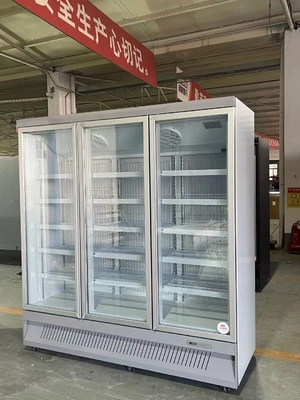 Frigorifero per bevande con porta di vetro raffreddata ad aria a doppia temperatura e acciaio da verniciatura