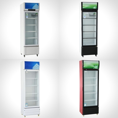 Vitrina del frigorifero con porta di vetro verticale con termostato digitale