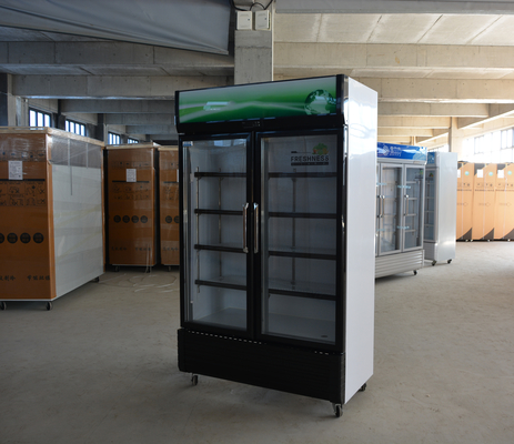 220V-240V/50HZ 60HZ 110V/60HZ Display Cooler 2 Porte Negozio Bevande Frigo
