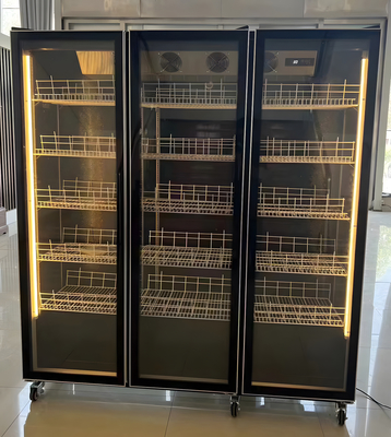 Sistema di raffreddamento del ventilatore raffreddatore commerciale con illuminazione a LED e porta in vetro antinebbia