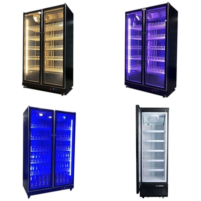 Sistema di raffreddamento del ventilatore raffreddatore commerciale con illuminazione a LED e porta in vetro antinebbia