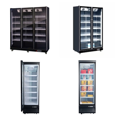 Sistema di raffreddamento del ventilatore raffreddatore commerciale con illuminazione a LED e porta in vetro antinebbia