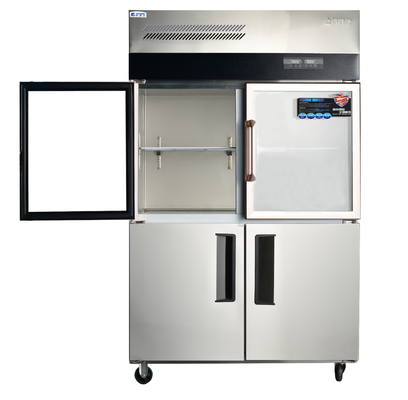 Frigorifero da stand verticale commerciale Freezer -6 -15C Frigorifero da cucina in acciaio inossidabile