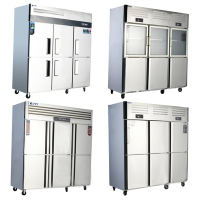 Frigorifero/congelatore verticale in acciaio inossidabile per cucine e ristoranti commerciali