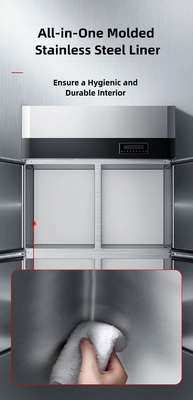 Congelatore verticale per cucina commerciale in acciaio inossidabile con spessore dello strato di schiuma di 5 cm