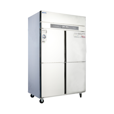 Congelatore verticale per cucina commerciale in acciaio inossidabile con spessore dello strato di schiuma di 5 cm