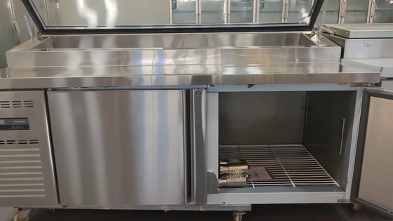 110V/60HZ 2 porte frigorifero in acciaio inossidabile per cucina commerciale